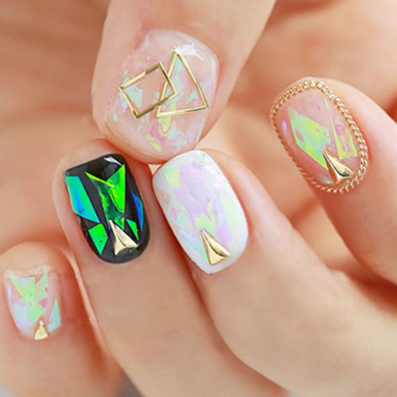 Magic Gel Tips With Foil Nail Art Gallery How To Apply Nail Art Transfer Foils Ideas