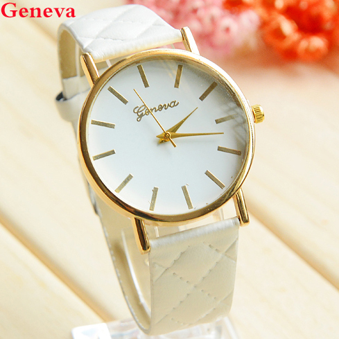 Hot New Relojes Geneva Fashion Leather Watch Analog Quartz Ladies mujer dress women watches 2015 brand