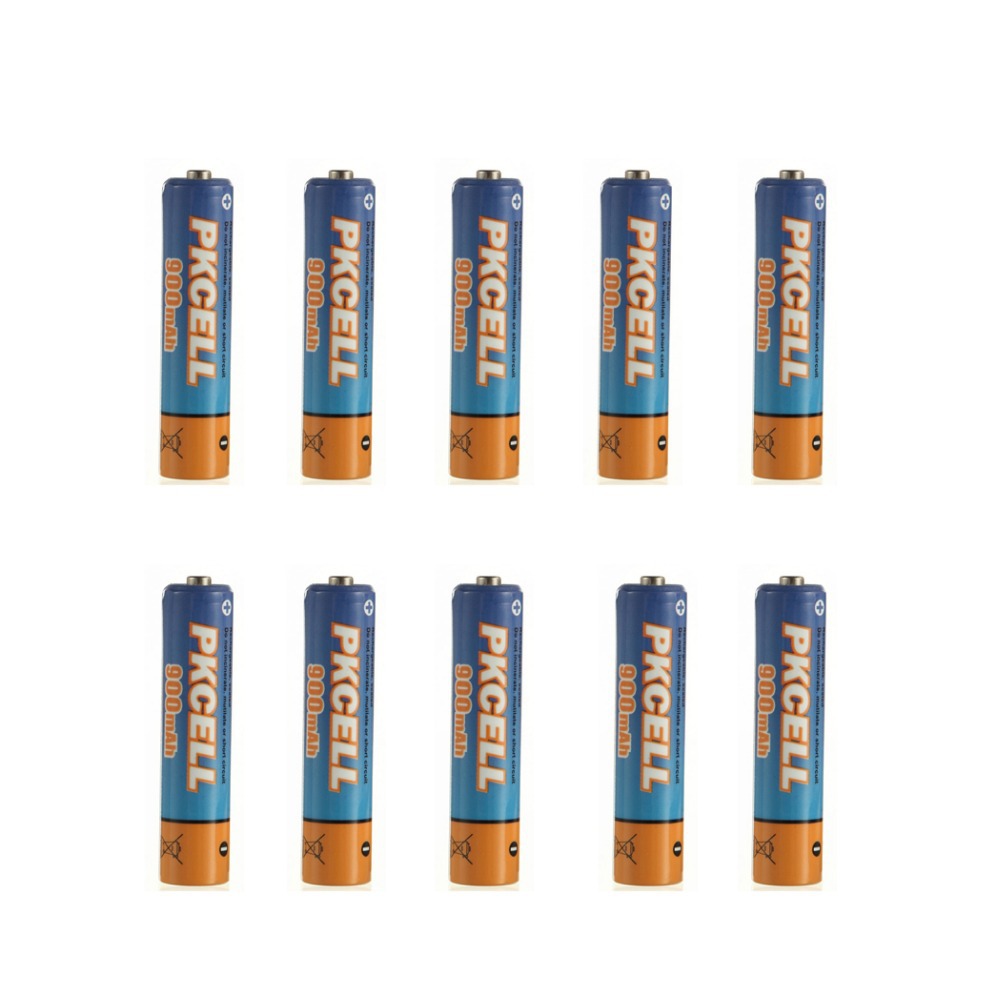 10pcs Ni MH AAA 1 2V 900mah Rechargeable Battery for camera toys etc PKCELL