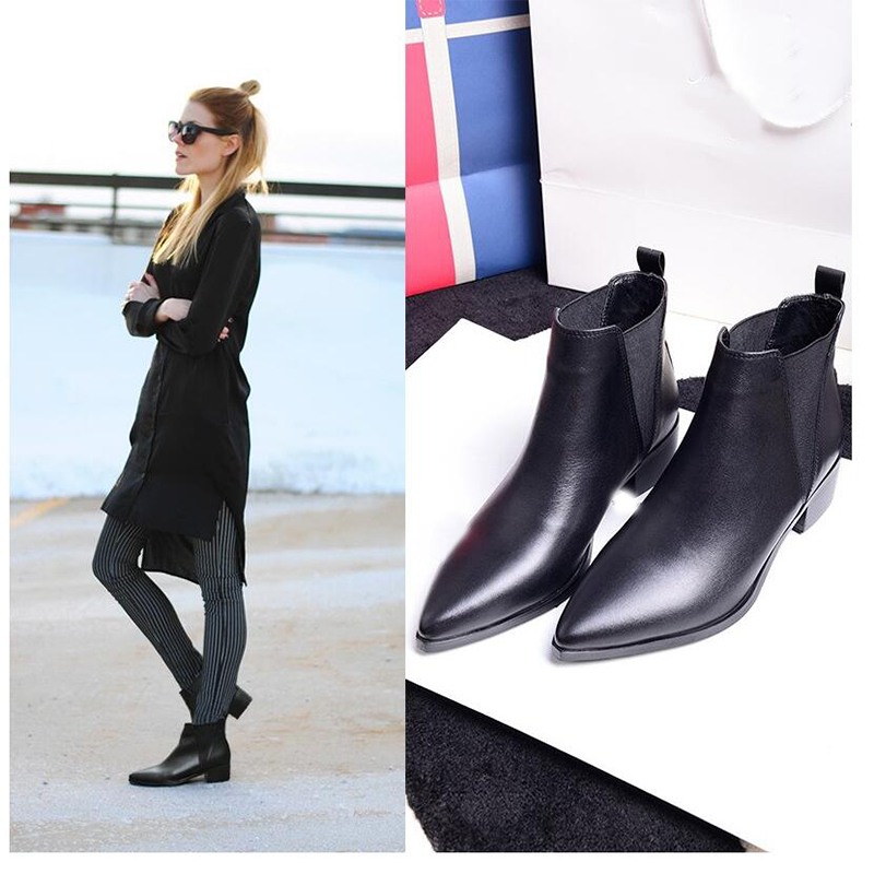 low heel pointed toe boots