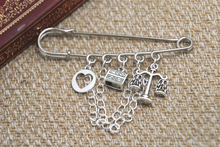 12pcs Shakespeare inspired Merchant of Venice themed charm with chain font b kilt b font pin