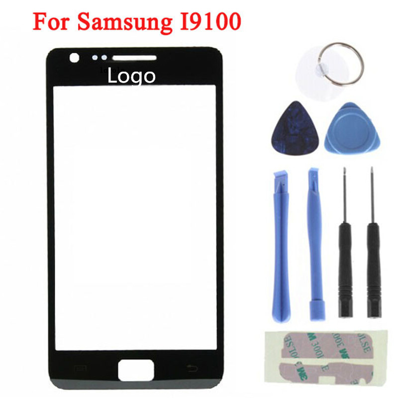 One pcs Outer Front Glass Lens Parts For Samsung Galaxy S2 II i9100 Highscreen Lcd Touch Panel Replacement+Tools Free Ship