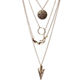 Hot Selling Women Girls Multilayer Irregular Crystal Gold Pendant Chain Necklace Wonderful Gift