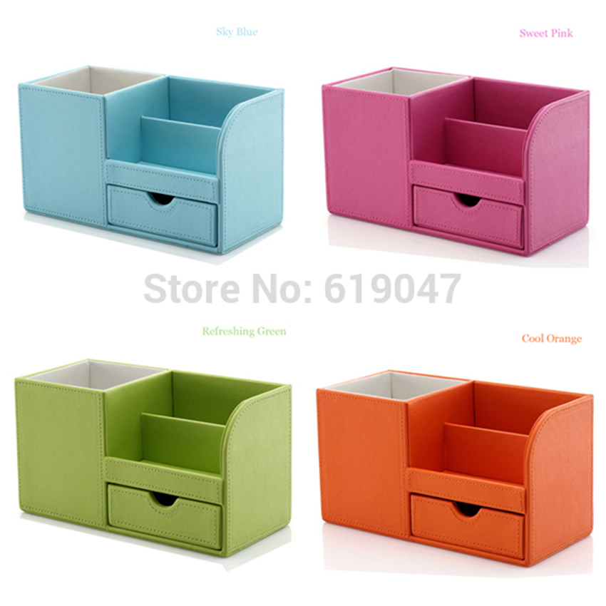 Multi Functional desktop pen stationery organizer Make up Cosmetics Box