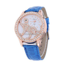 Recién llegados Ms ocio mayor reloj! 100% de la alta calidad Rhinestone del reloj del leopardo, entrega directa de la fábrica, mujeres del reloj