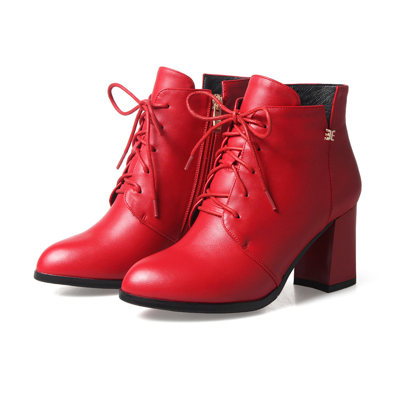 red and black lace high heels
