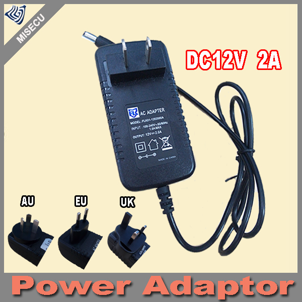 New AC100V 240V DC12V 2A Output Power Adaptor 50 60HZ Wall Charger DC 5 5mm x