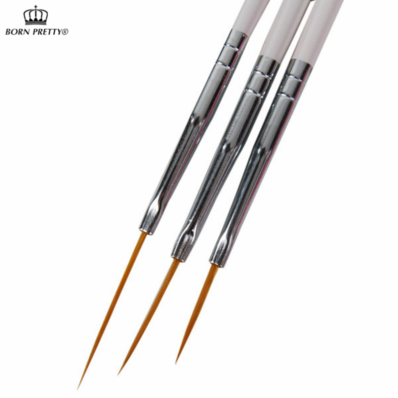 Nail Art Dotting Brush Pen Set,Fheaven 3Pcs Professional Nail Art Drawing Painting Pen Brush Detailer Liner Brush