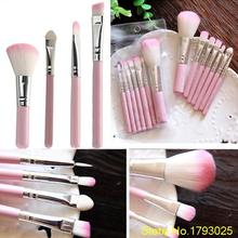 Latest FREE SHIPPING 7Pcs Pro Pink Makeup Brush Set Eyeshadow Cosmetic Tools Eye Face Beauty Brushes
