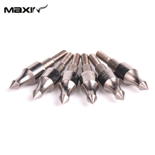 12pcs lot Hunting Crossbow Arrowhead Broadheads Arrow Accessories 125grain Screw Insert Arrow Steel Piont in Bow