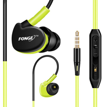 Sports Earphones Running Waterproof Sweatproof with mic in-ear Headphone Music Headset Mobile Stereo Bass Sports-Fi
