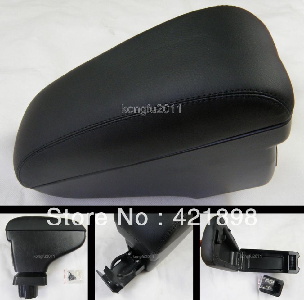 Nissan tiida versa center console armrest black leather #6