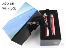 Wholesale – Ago G5 Dry Herb Vaporizer Pen Kit Electronic Cigarette with LCD Display Battery E-Cigarette Free DHL shipping