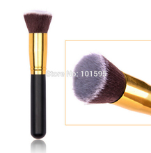 High Quality 1pcs/lot Black and Gold Makeup Brush Soft Flat Hair Wonderful Brushes Beauty Tools