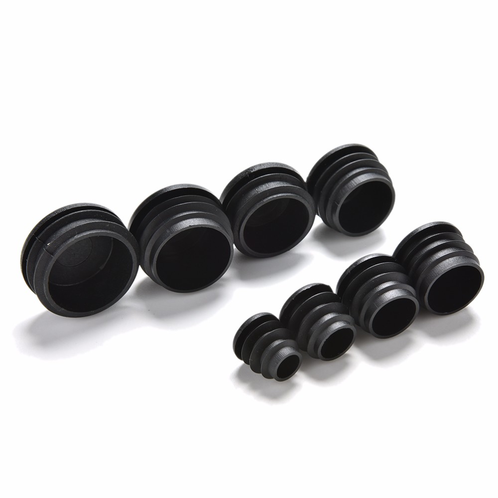 2018 Wholesale Black Plastic Furniture Leg Plug Chair Legs Foot Blanking End Caps Insert Plugs