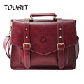 TOURIT Women PU Leather Handbag High Quality Retro Women Messenger Bags Famous Designer Leather Shoulder Bag