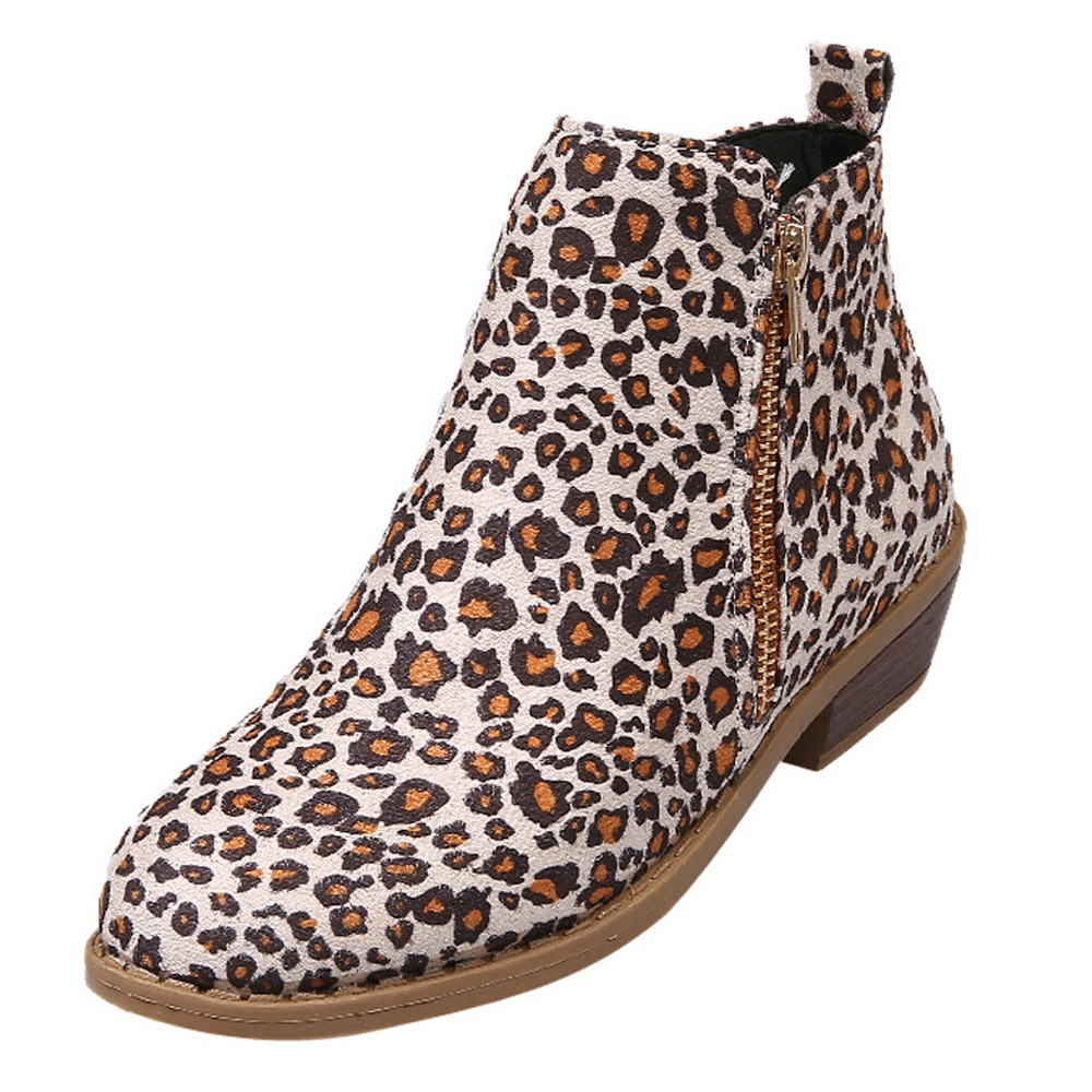 ladies leopard print chelsea boots