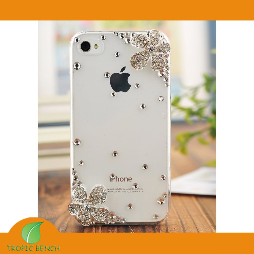 brand phone case double flower bling rhinestone crystal brand phone case double flower bling rhinestone crystal