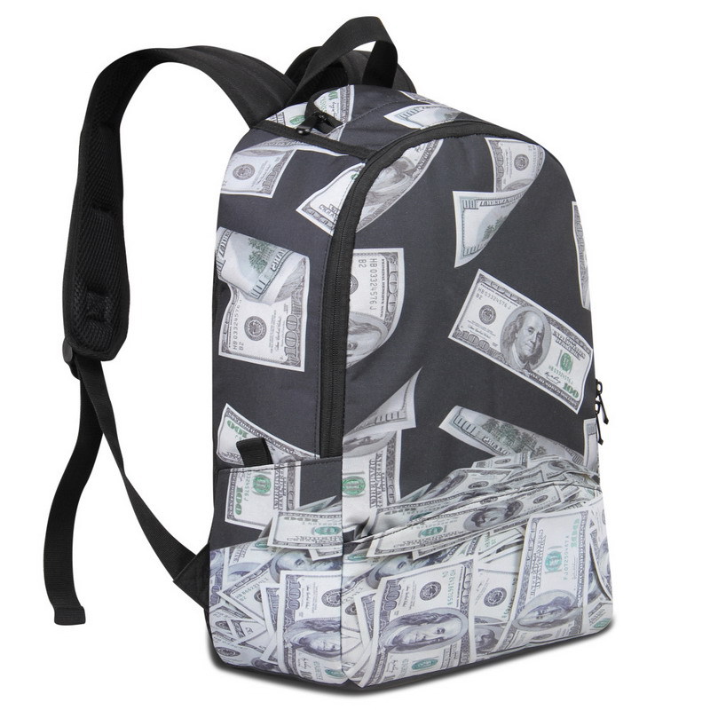 veevan heißer verkauf dollar rucksack 3d geldbeutel mode für männer