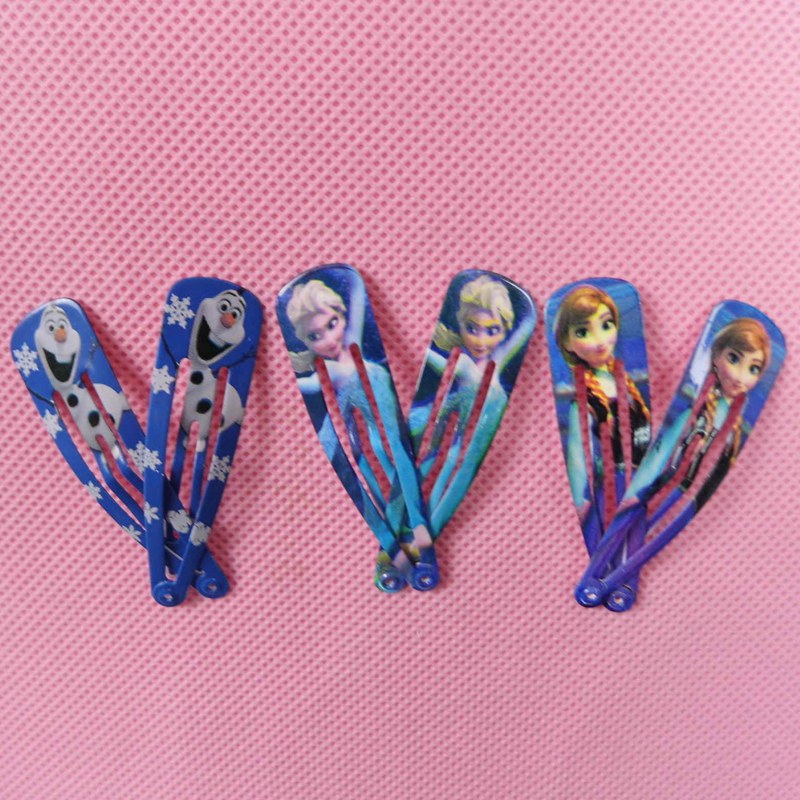 6pcs lot Elsa Anna Clip Hairpins Hairclips Headwear Elsa Anna Olaf Clips for Girl Fashion Character