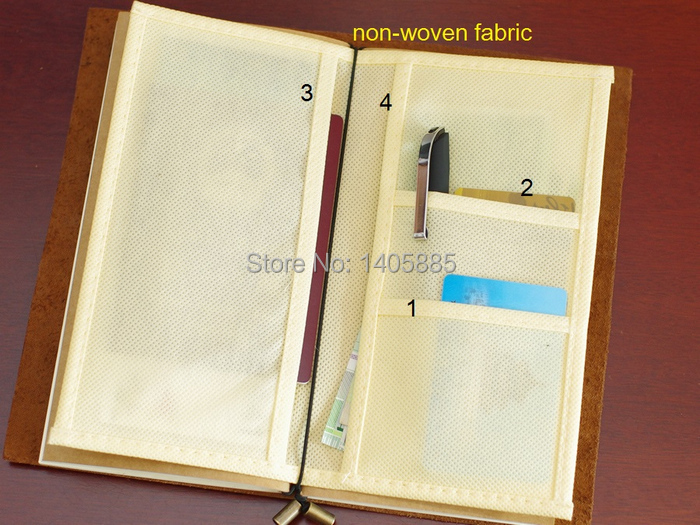 Traveler notebook Non woven fabric Storage card bag pocker A5/Standard