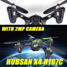 Hubsan X4 H107C 2.4G 4CH RC Quadcopter w/2MP Camera Gyro Drone Black& Green RTF+Transmitter+Battery Drones Remote Control Toys