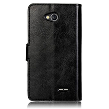 Top Quality Crazy Ma Stripe Leather slot wallet Cover Case For LG Optimus L70