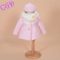 New Arrival Girls Jackets Coats Winter Faux Fur Long Sleeves Kids Fashion Flower Girl Christmas Party