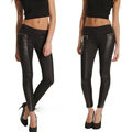 Fashion Women Winter Warm PU Leather Leggings Stretch Skinny Pants Trousers