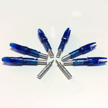 Archery LED lighted Arrow Nocks arrow tail 6 2mm blue LED light inside 6pcs