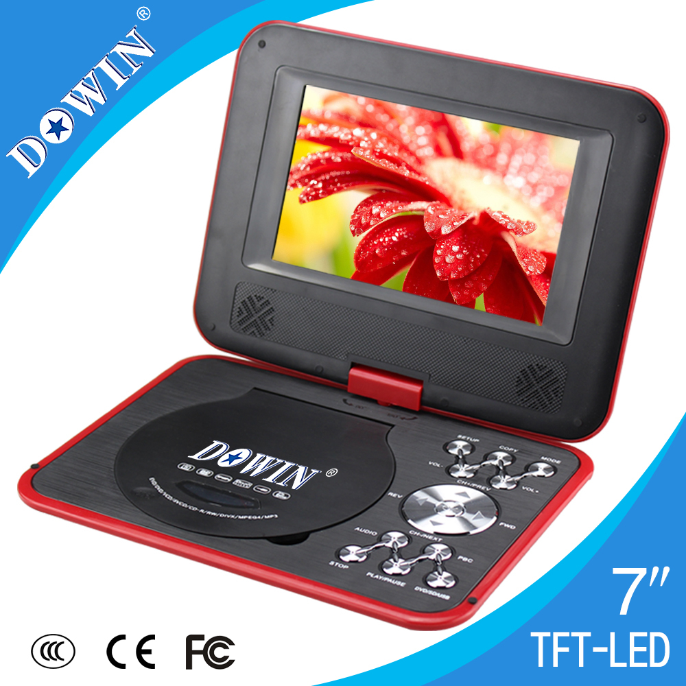 HOT!!! 7" Screen DVD Player Mini Portable DVD/EVD/VCD Player With Game