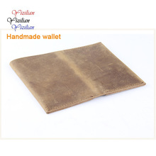 2015 Hot sell Men Women Crazy Horse Leather 2 card holder slim Brown ID Holders wallets