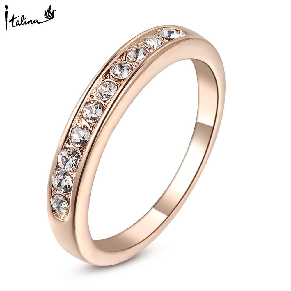 0 : Buy Italina Rigant Hot Sale Elegant Rings For Women 18K Rose Gold Plated Not ...