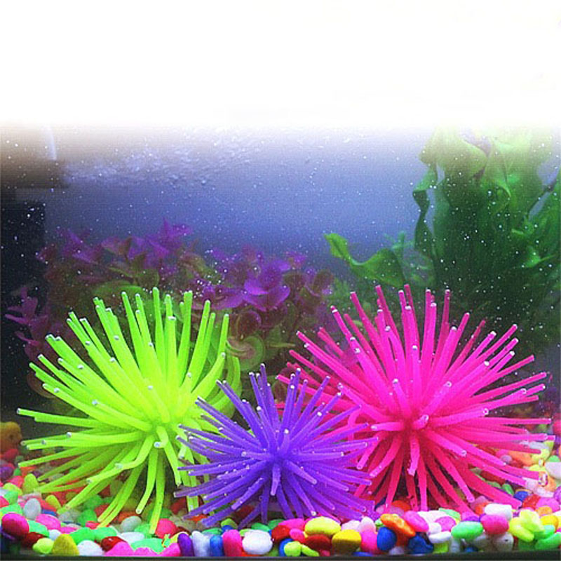 New Hot Multicolor Silicone Aquarium Fish Tank Art...