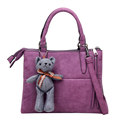 Korean Style Women Bag Nubuck Leather Retro Handbag Solid Color Large Bag Luxury Designer Concise High
