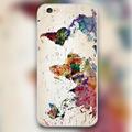 Color world map Design transparent case cover cell mobile phone cases for Apple iphone 4 4s