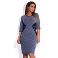 5xl 6xl plus size 2016 new autumn brief print women sheath half sleeve high waist knee