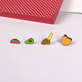 1 PCS Fruit Badge Free Shipping Banana Peach Brooch Avocado Watermelon Brooches Metal Badge Kawaii Decorationg