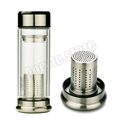 New Arrival Fashion 250mL glass water bottle cup kettle with tea infuser stainless steel filter