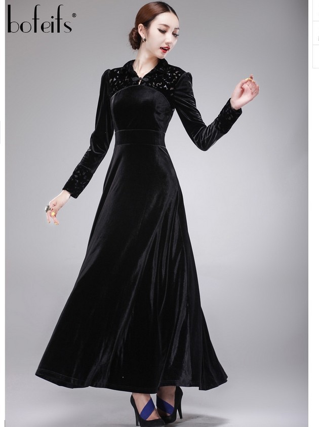 Vintage Long Black Dress