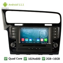 Quad Core Android 5.1.1 7″ 1024*600 WIFI Car DVD Player Radio Audio Stereo Screen PC For Volkswagen VW Golf 7 MK7 VII 2012-2015
