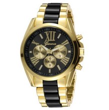 Las nuevas mujeres de moda relojes de lujo marca acero inoxidable del cuarzo relojes en ginebra ocio se divierte los relojes