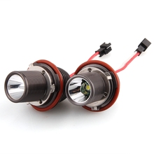 2 H8 10W LED CREE Angel Eye Light White for BMW E39 E53 E65 E66 E60