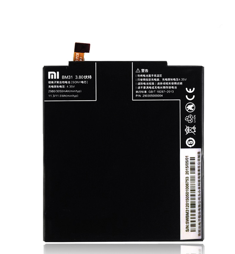 Xiaomi mi3 Battery 100% New Original BM31 3050mAh ...