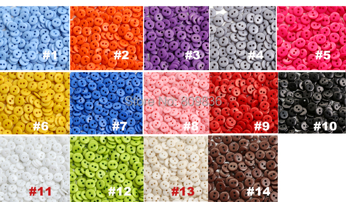 Description Picture 5 of item100pcs/lot Size:7.5mm-15mm Candy Colors Resin Buttons for Craft Bulk Buttons Garments Sewing Accessories(SS-673)