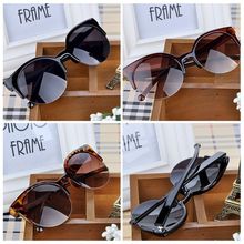 Summer Style Cat Eye Sunglasses Women Eyewear Semi Rimless Sunglasses Super Round Circle Cat Eye Sunglasses