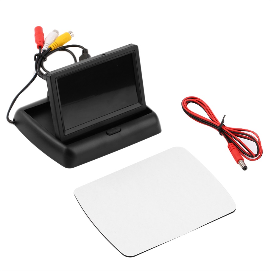 4.3'' Car LCD TFT Foldable Color Monitor Screen For Car Reverse Rearview Camera Support NTSC/PAL Video system LCD Monitor
