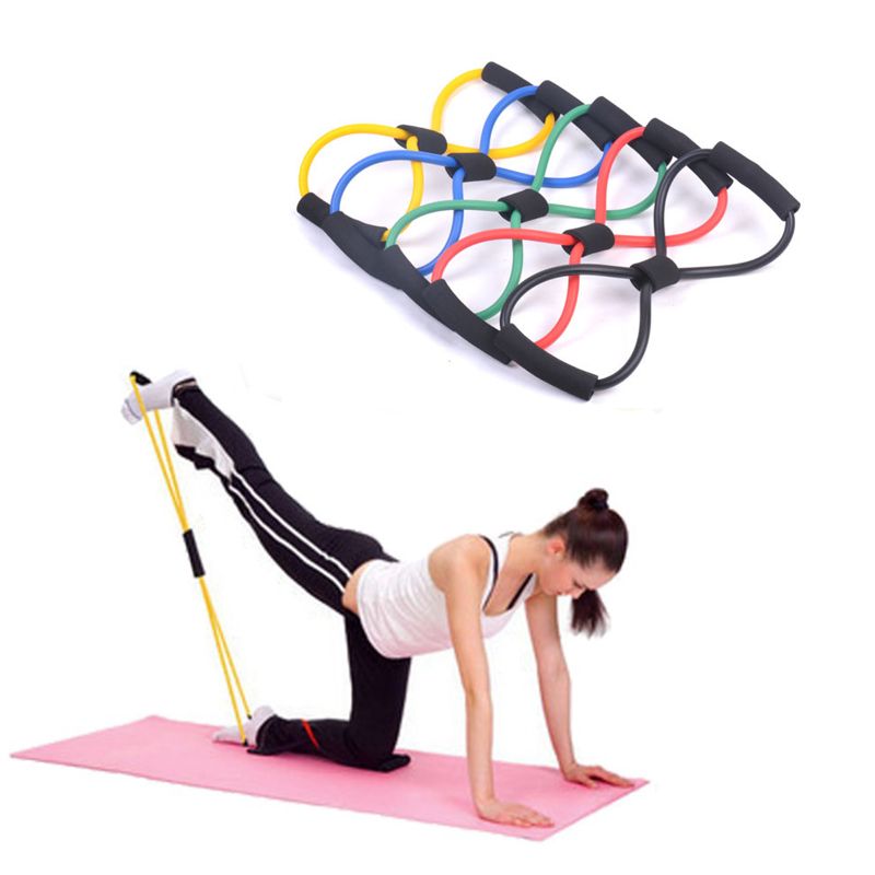 Сопротивление мышцы эспандером веревка 8 тип тренировки фитнес-упражнения йога трубы спортивные потянув тренажер тренажеры 1 шт.