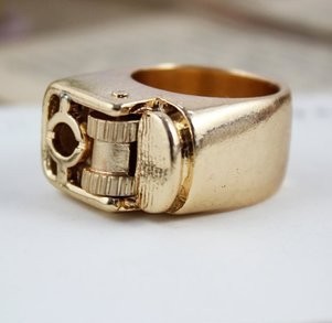 Steampunk wedding ring sets