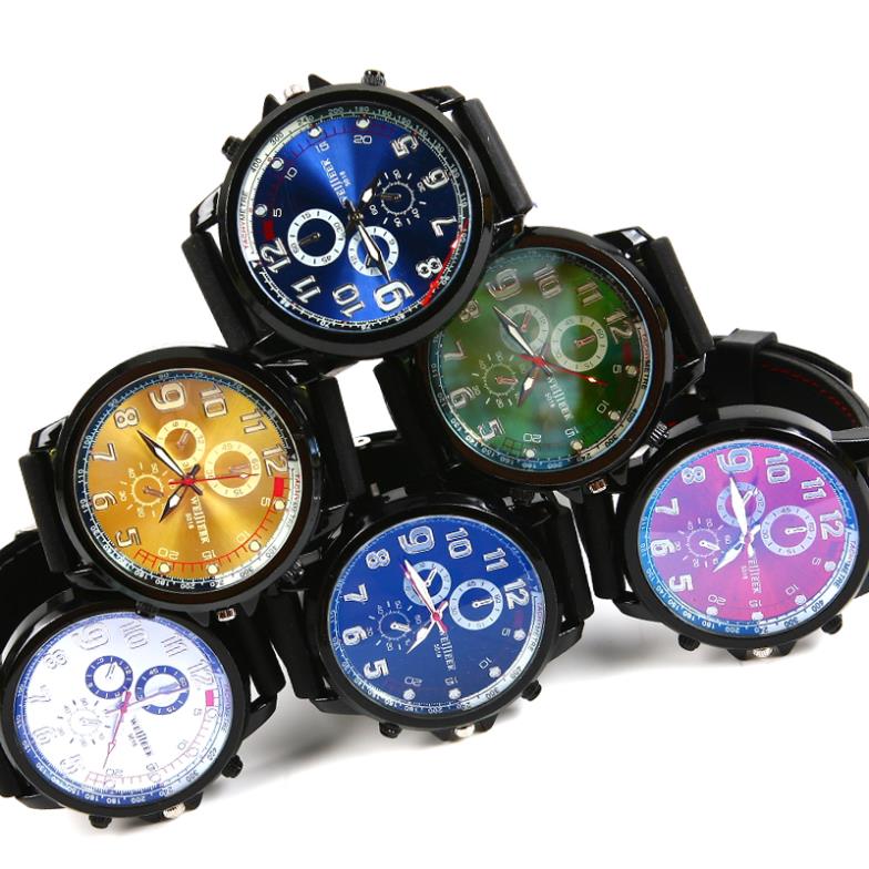 High Quality New Fashion Casual Men Sport Military Wristwatch Silicon Strap Analog Men Quartz Watch L05507